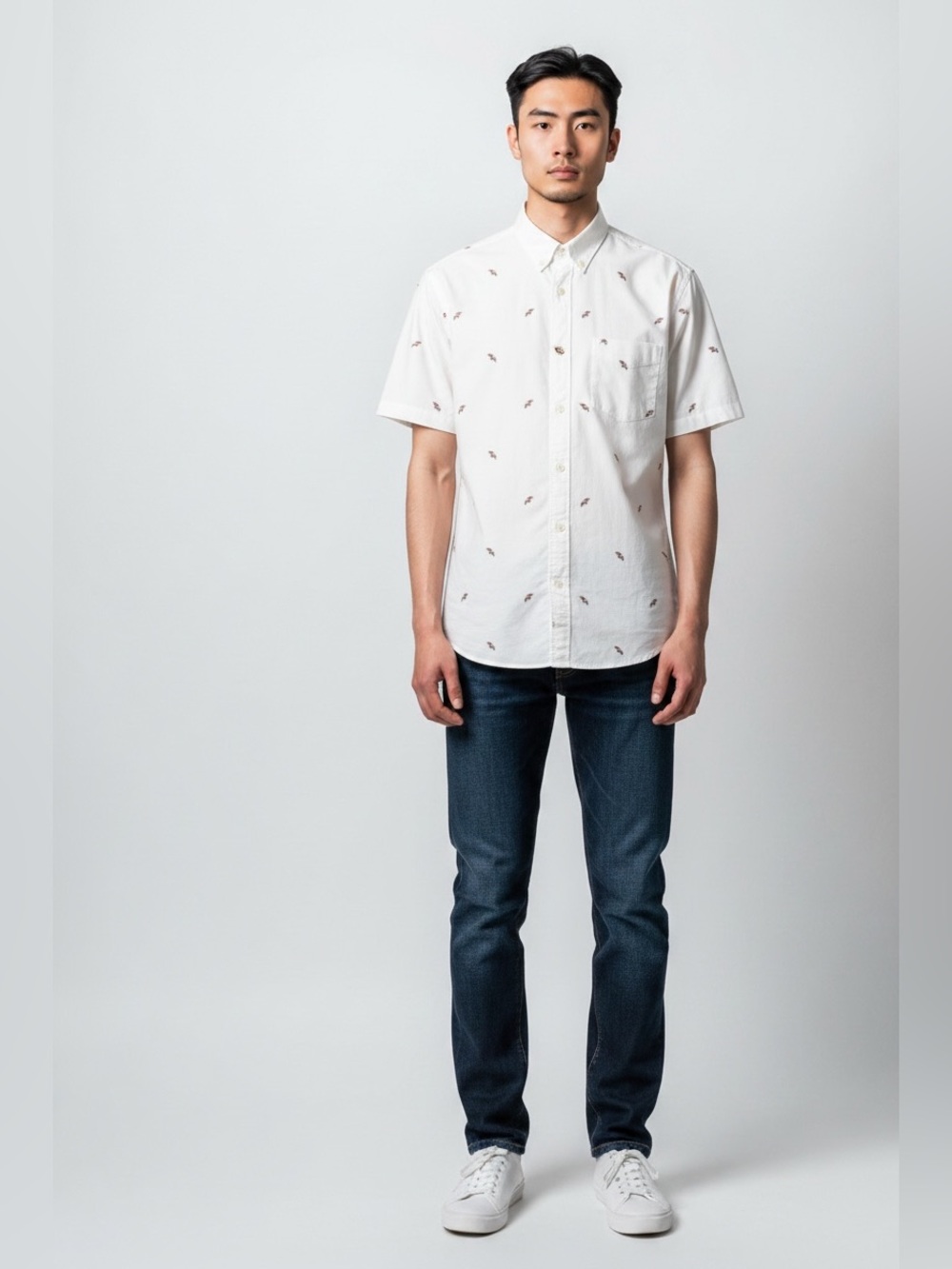 Steven Alan short sleeve parrot shirt (Men’s XS) bird summer 100% cotton